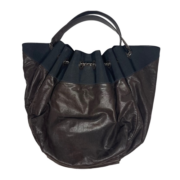 Stretch Spirit Large Cabas Hobo Bag brown lambskin leather - Picture 7 of 16